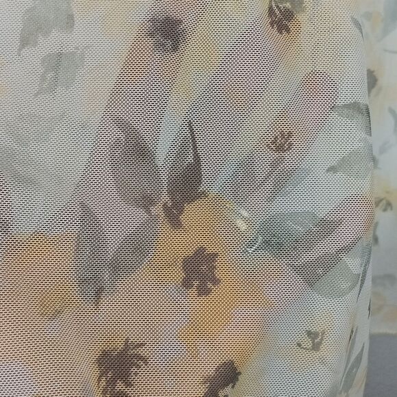 Women's Butter Yellow Lace Floral Babydoll Lingerie Set sz XL - Picture 8 of 11